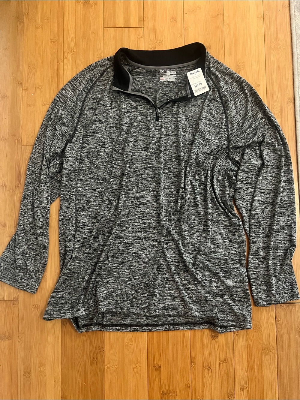 Under Armour Black & Gray Heathered Quarter-Zip Pullover